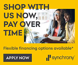 Flexible financing available through Synchrony